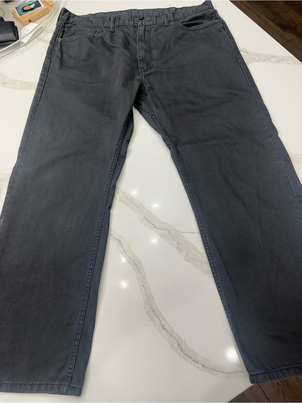 Levi's 505 Men's Straight Legged Jeans - Black, Khaki, Grey, Brown - Picture 8 of 11